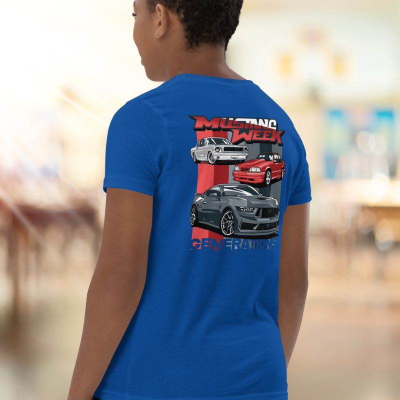 Mustang Week 2024 - Generations Youth Shirt - Racing Shirts