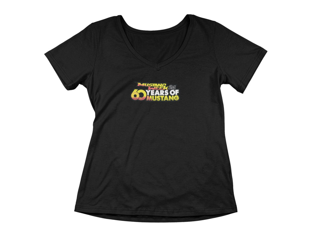 Mustang Week 2024 Official Event WOMENS V-Neck - Pre-Order - Racing Shirts