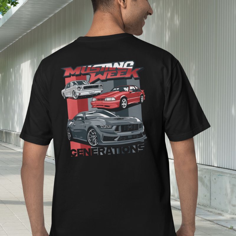 Mustang Week Generations T-Shirt - Pre-Order - Racing Shirts